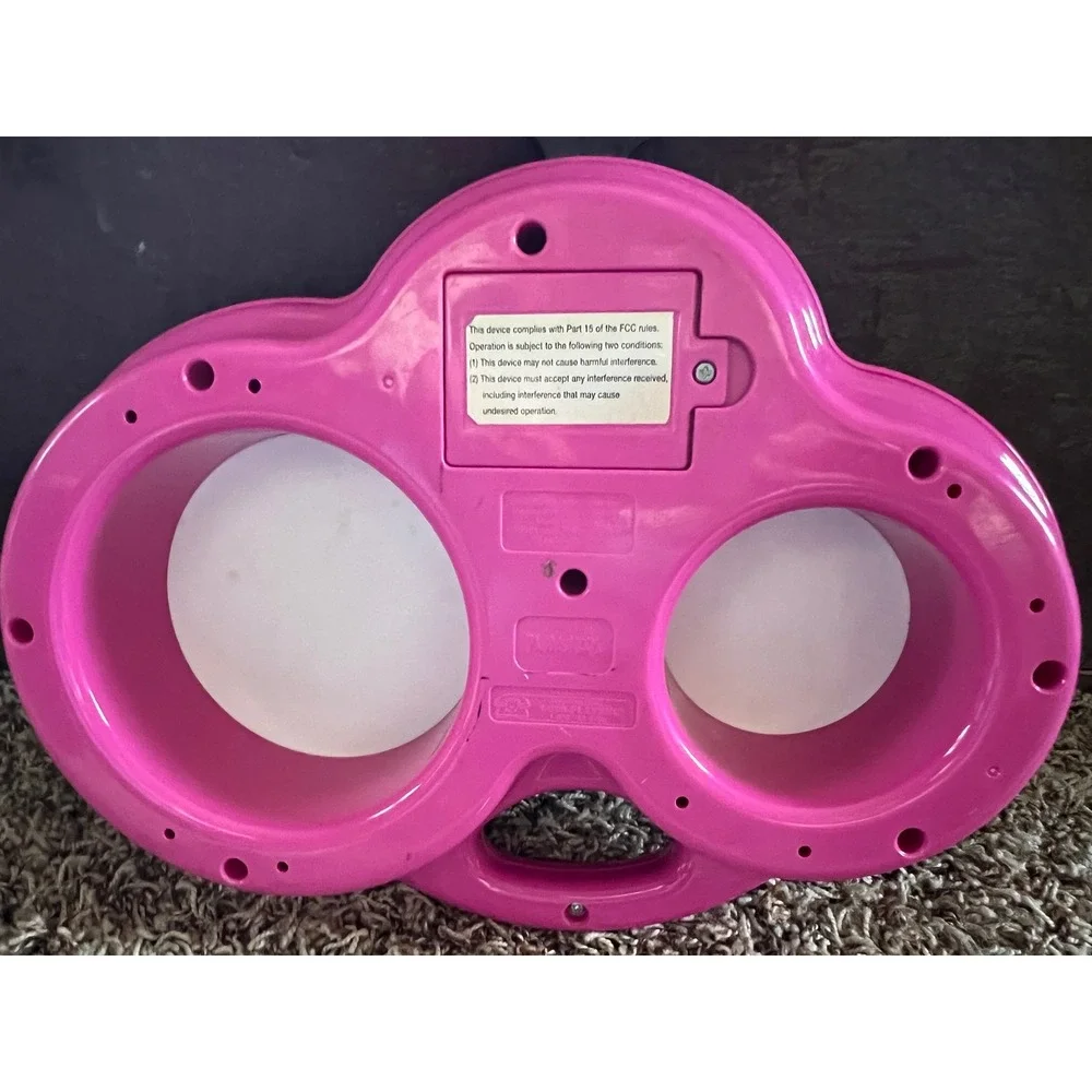 Vintage 1998‎ Playskool Barney Electronic Drum Set Musical Toy Hasbro Pink 5701
